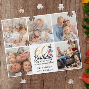 Puzzle Colaje de fotos del 60 cumpleaños sesenta años de