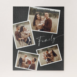 Puzzle Colaje de fotos familiares con letra moderna