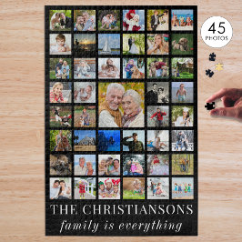 Puzzle Colaje de Fotos LA FAMILIA LO ES TODO Negro