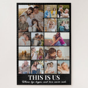 Puzzle Colaje de Fotos Personalizado 15 Imágenes 20x30 Fa