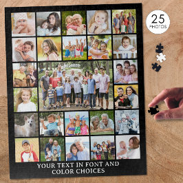 Puzzle Colaje de fotos personalizado simple de 25 fotos