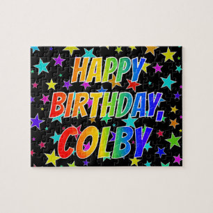 Puzzle "COLBY" Nombre, Diversión "FELIZ CUMPLEAÑOS"