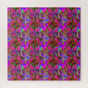 Puzzle Colcha de jardín pintada con Hortensia Verde Lima