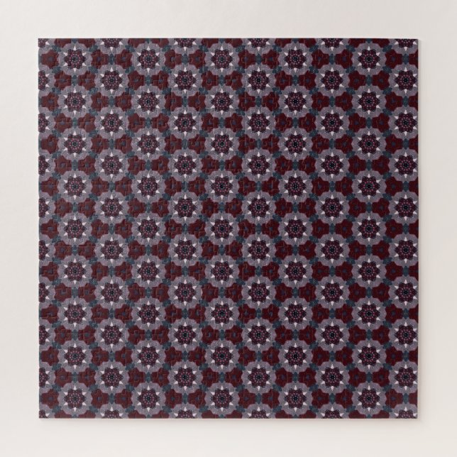 Puzzle Colcha Pintada de Gris Borgoña Imposible  (Vertical)