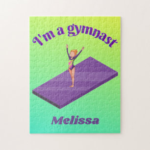 Puzzle Colchón Morado Personalizado 'Soy una Gimnasta'
