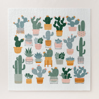 Puzzle Colección Cactus en diseño de ollas