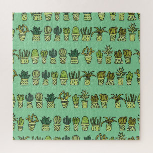 Puzzle Colección Cactus: Juego de Doodle de mano.