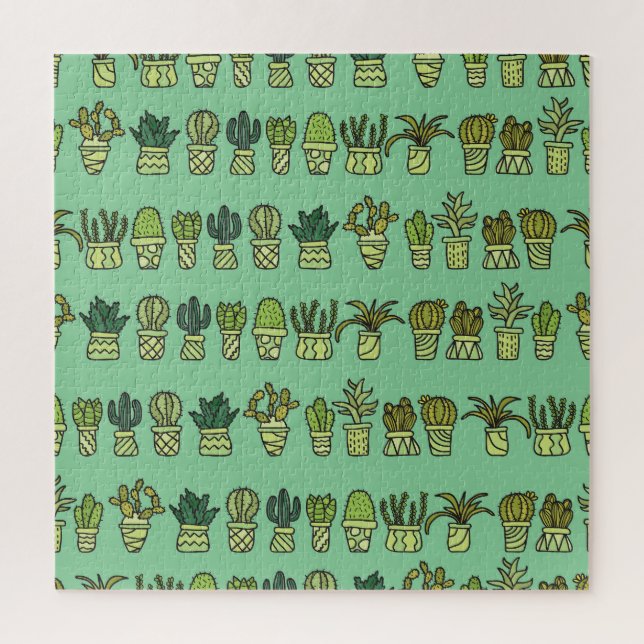 Puzzle Colección Cactus: Juego de Doodle de mano. (Vertical)