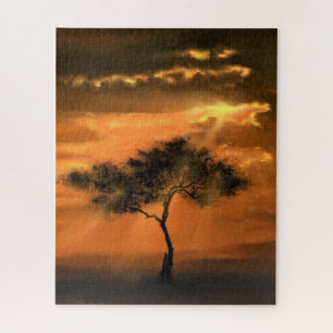Puzzle Colección de arte de dibujo - Luz solar en árboles