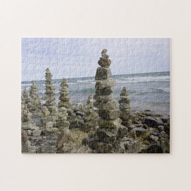 Puzzle Colección de Cairn Rock de Isla Mackinac - 11x14 p (Horizontal)