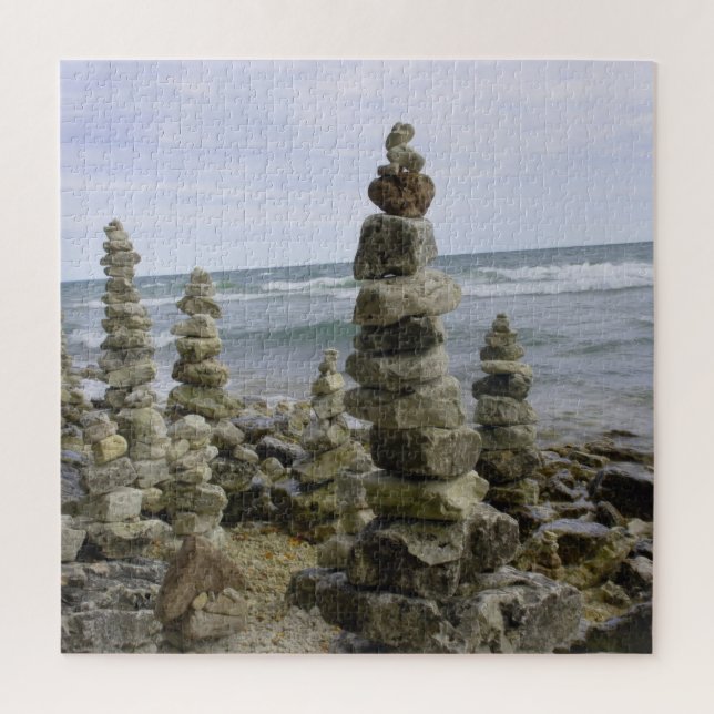 Puzzle Colección de Cairn Rock de Isla Mackinac - 20x20 p (Vertical)