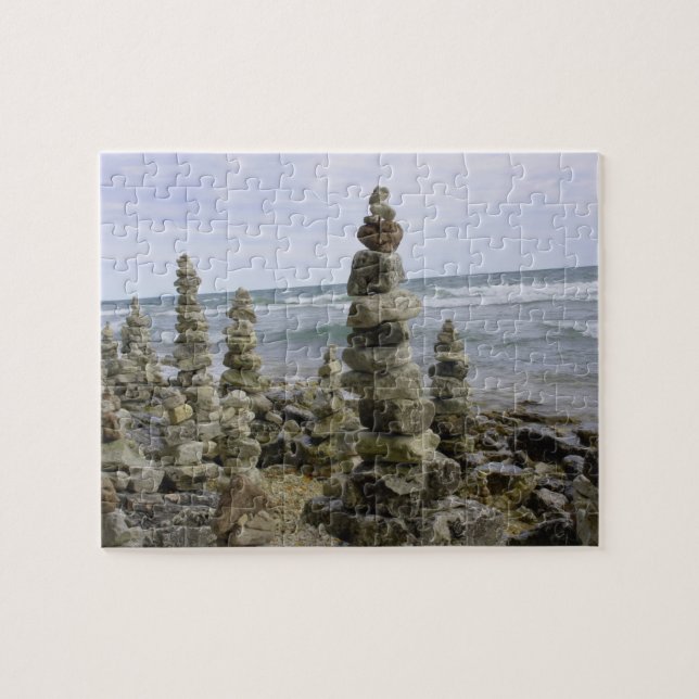Puzzle Colección de Cairn Rock de Isla Mackinac - 8x10 pu (Horizontal)