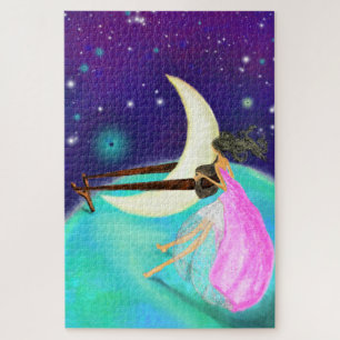 Puzzle Colección de dibujos sobre la Luna y el Chica Hist