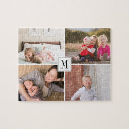 Puzzle Colección de fotos y monograma de cuatro fotos fam