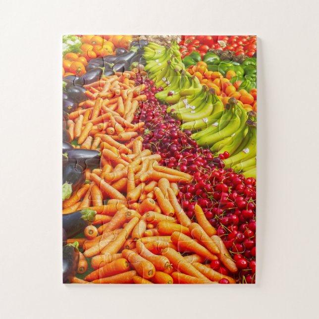 Puzzle Colección de frutas y verduras (Vertical)