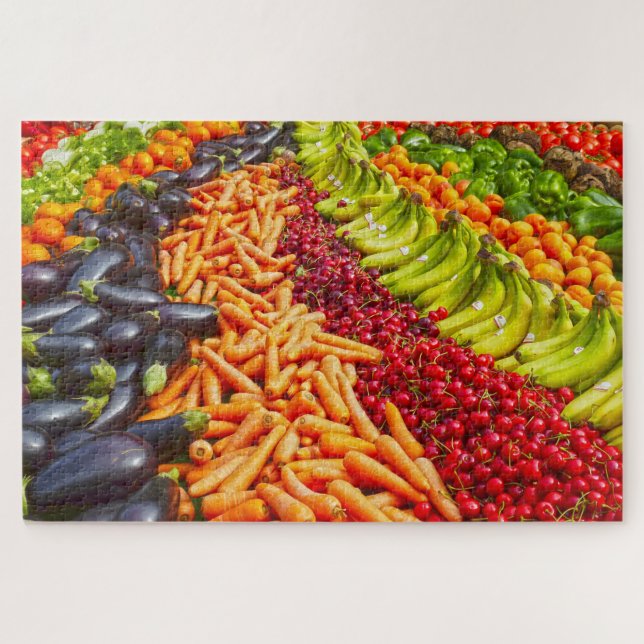 Puzzle Colección de frutas y verduras (Horizontal)
