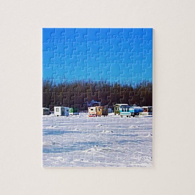 Puzzle Colección de la pesca del hielo (Vertical)