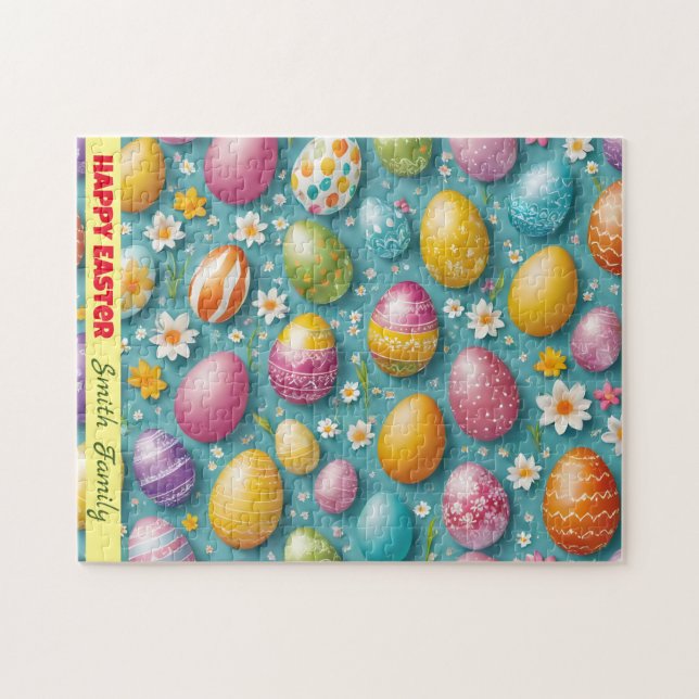 Puzzle Colección de Pascua de Huevos de moda (Horizontal)