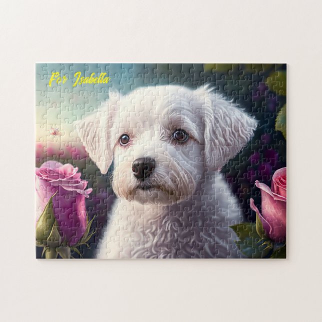 Puzzle Colección De Perros Dulces Y rosas (Horizontal)