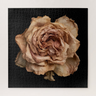 Puzzle Colección de Rosa Elegante sobre Negro