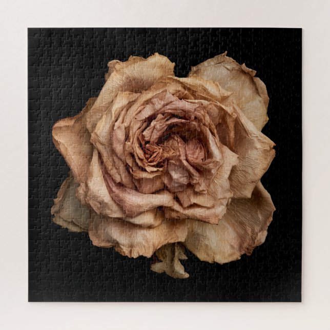 Puzzle Colección de Rosa Elegante sobre Negro (Vertical)