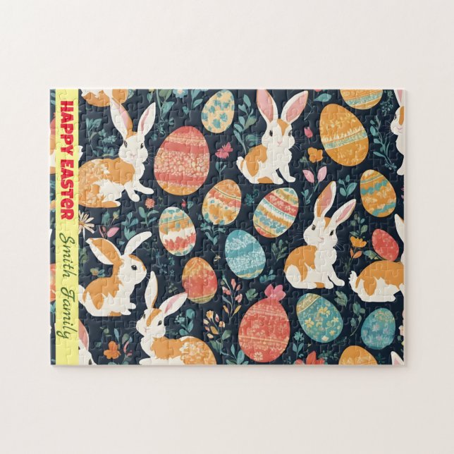 Puzzle Colección moderna de conejitos de Pascua (Horizontal)