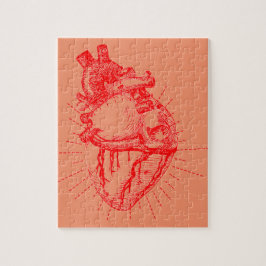 Puzzle Colección roja y blanca del corazón anatómico