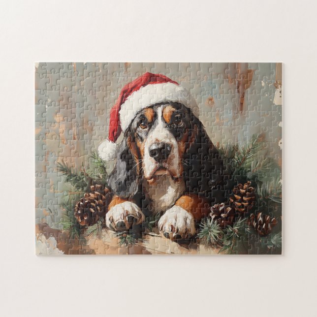 Puzzle Colgado de Basset en una pintura de aceite de Sant (Horizontal)