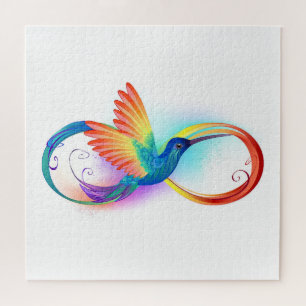 Puzzle Colibrí arcoiris con símbolo Infinity