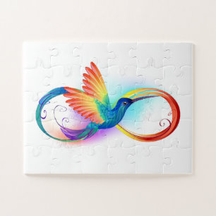 Puzzle Colibrí arcoiris con símbolo Infinity