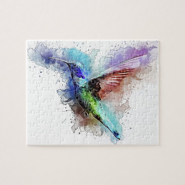 Puzzle Colibrí de la acuarela (Horizontal)