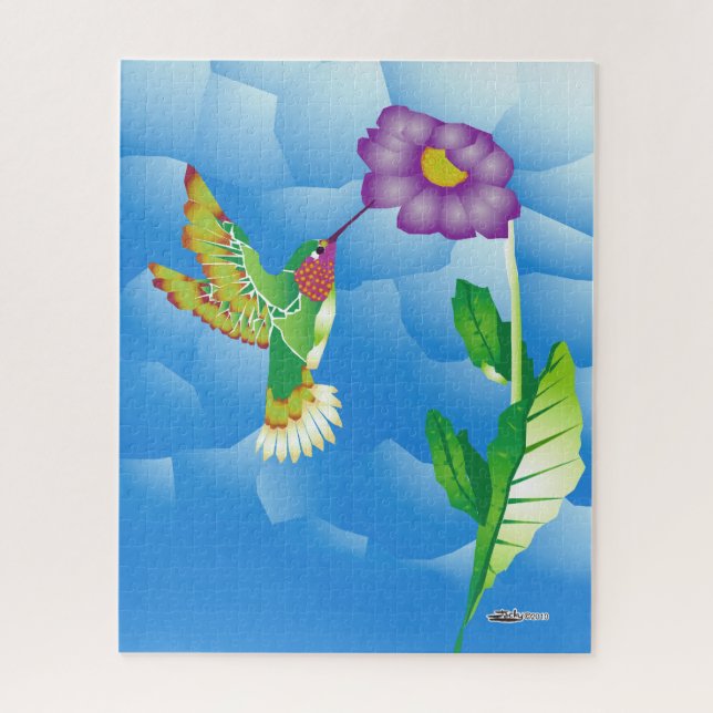 Puzzle Colibrí: Estilizado (Vertical)