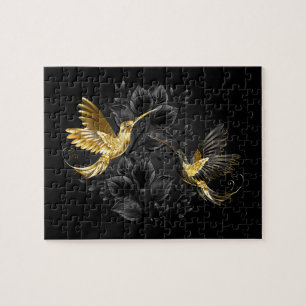 Puzzle Colibrí negro y dorado