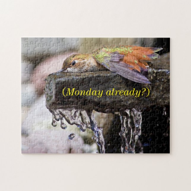Puzzle Colibrí que pone en agua (Horizontal)