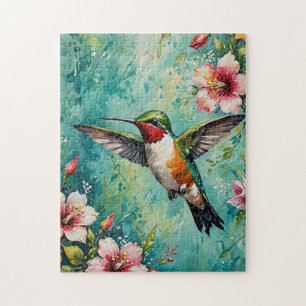 Puzzle Colibrí y Floraciones