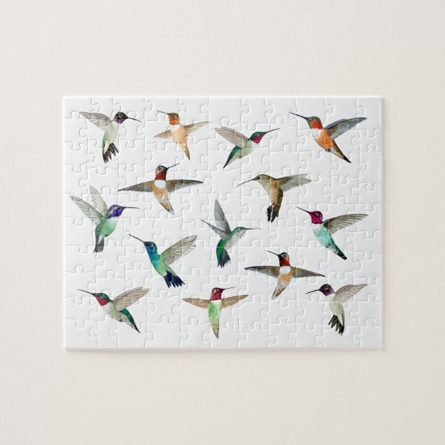 Puzzle Colibríes de América del Norte (Horizontal)