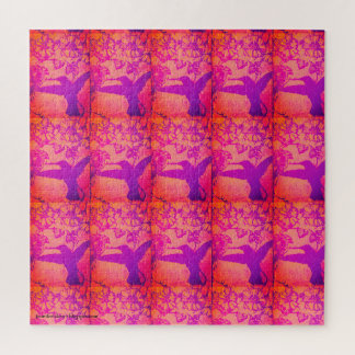 Puzzle Colibríes en almohada de lavanda