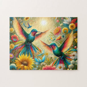 Puzzle Colibríes Gemelos Sol