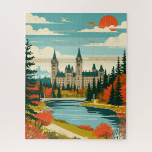 Puzzle Colina del Parlamento y Canal Rideau de Ottawa