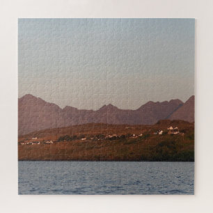 Puzzle Colinas Cuillin al atardecer en la isla de Skye Mo