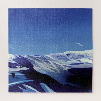 Puzzle Colinas nevadas, panorama invernal
