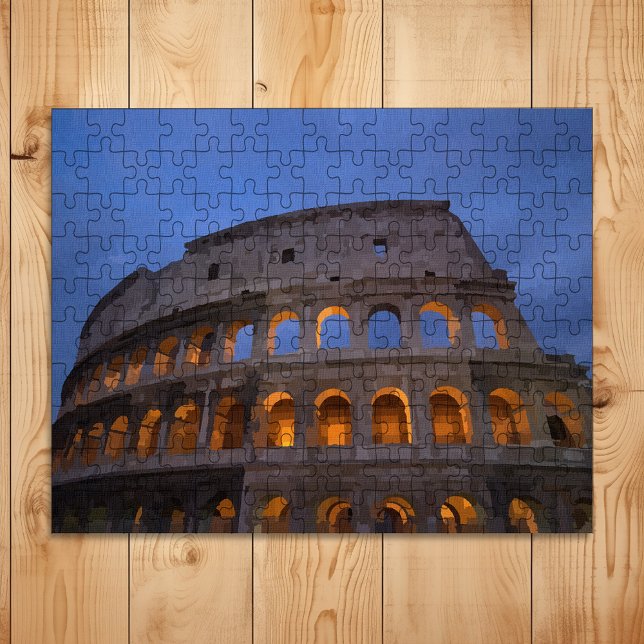 Puzzle Coliseo en la noche Roma Italia (Subido por el creador)