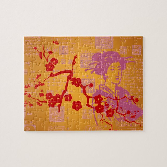 Puzzle Collage asiático vintage (Horizontal)