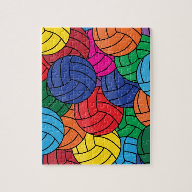 Puzzle Collage colorido del voleibol (Vertical)