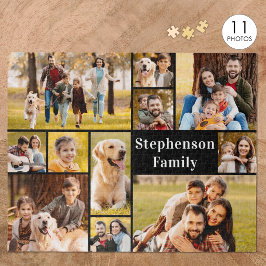 Puzzle Collage de 11 fotos simple personalizado único