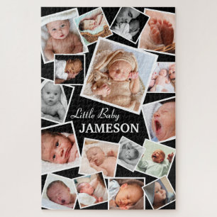 Puzzle Collage de 17 fotos personalizadas de bebé