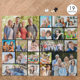 Puzzle Collage de 19 fotos personalizadas con color perso