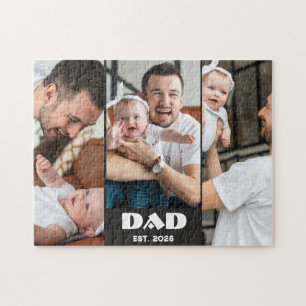 Puzzle Collage de 3 fotos personalizadas para papá