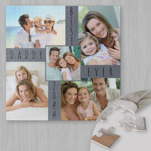 Puzzle Collage de 5 fotos personalizadas Mejor papá del m