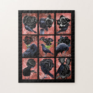 Puzzle Collage de arte gótico de los rosas negros